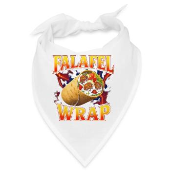 Falafel Wrap Lieblingsessen Lustig Schräg 90er Fal - Bandana - Weiß - Vorne