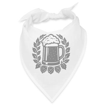 Bierglas Hopfenkranz - Bandana - Weiß - Vorne