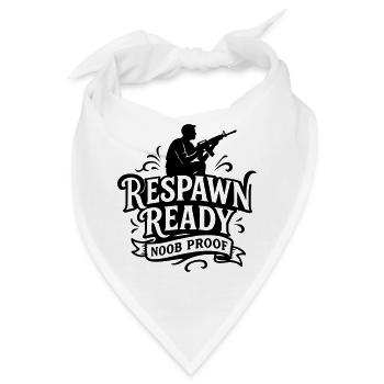 Gamer respawn Spruch noob respawn lustig  - Bandana - Weiß - Vorne
