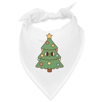 Weihnachtsbaum - Bandana - Weiß - Vorne