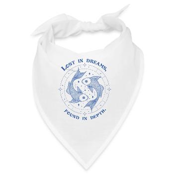 Pisces Zodiac Sign – Dreamy Astrological Gift - Bandana - Weiß - Vorne