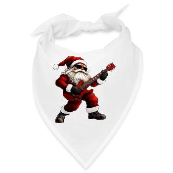 E-Gitarristen Weihnachten - Bandana - Weiß - Vorne