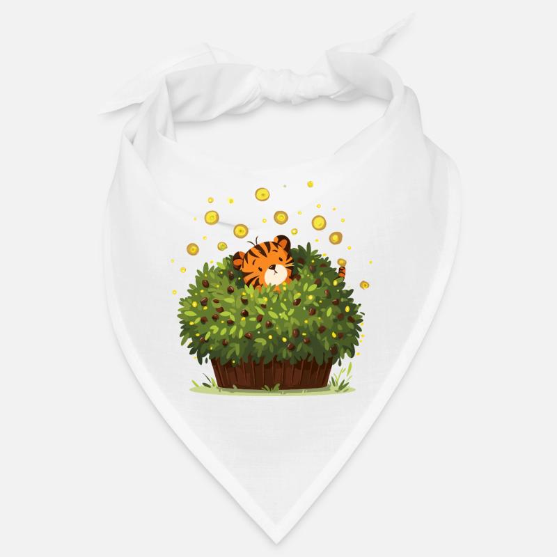 Magie du tigre caché dans la brousse Bandana