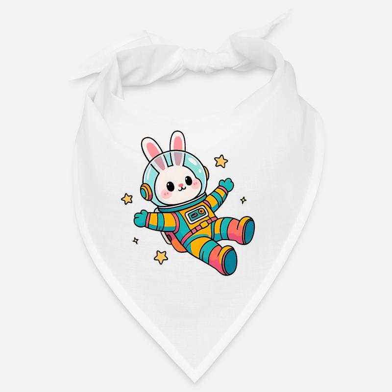 Colorful Astronaut Bunny Bandana