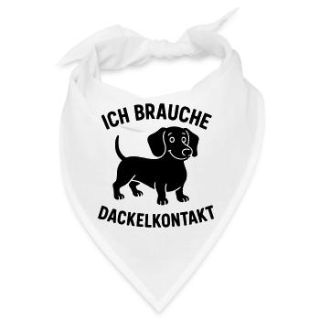 Dackelkontakt - Bandana - Weiß - Vorne