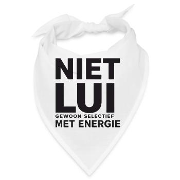 Nicht faul. Einfach selektiv mit der Energie. - Bandana - Weiß - Vorne