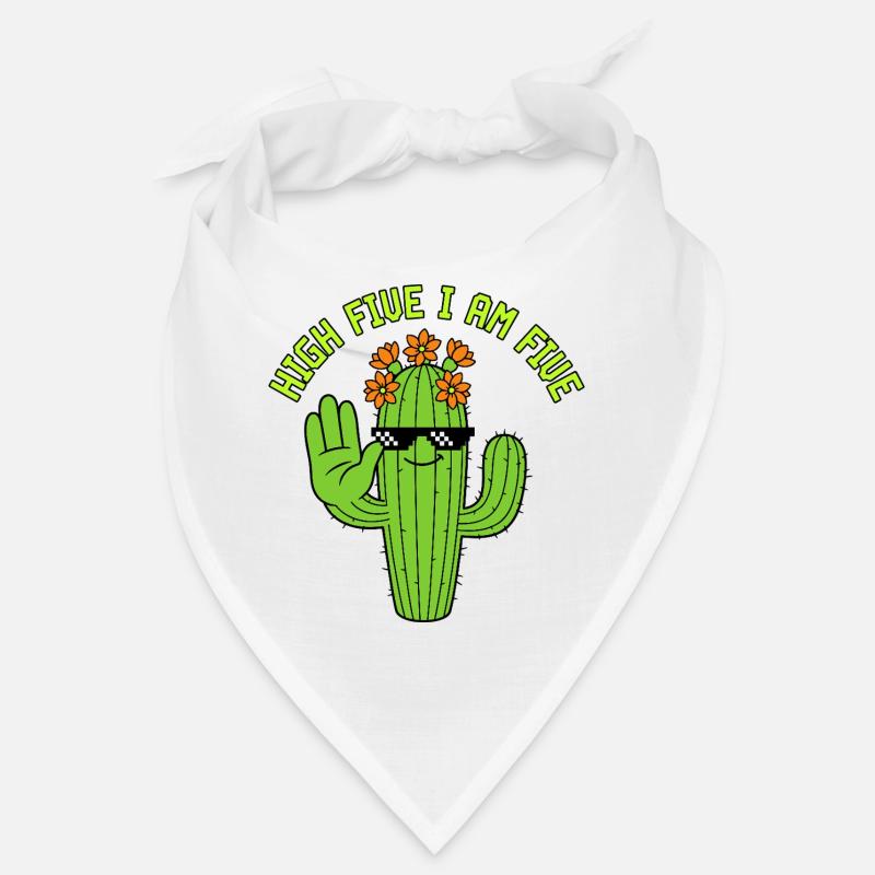 High Five Cactus 5th Birthday Bandana