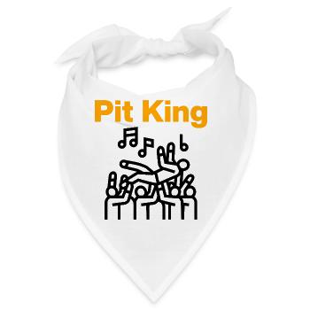 Pit King, Mosh Monarch! - Bandana - Weiß - Vorne