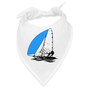 49er Segeljolle Segelboot Regatta Segel Segelsport - Bandana - Weiß - Vorne