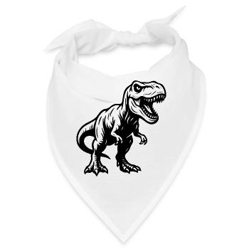 Tyrannosaurus Rex – Dinosaurier - Bandana - Weiß - Vorne