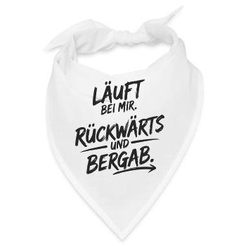 Läuft bei mir – rückwärts & bergab - Bandana - Weiß - Vorne