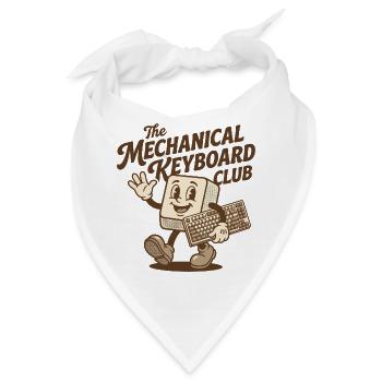 Mechanical Keyboard Club – Retro Mascot Design - Bandana - Weiß - Vorne