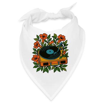 Botanischer Plattenspieler - Bandana - Weiß - Vorne