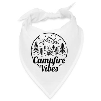 Campfire Vibes - Bandana - Weiß - Vorne