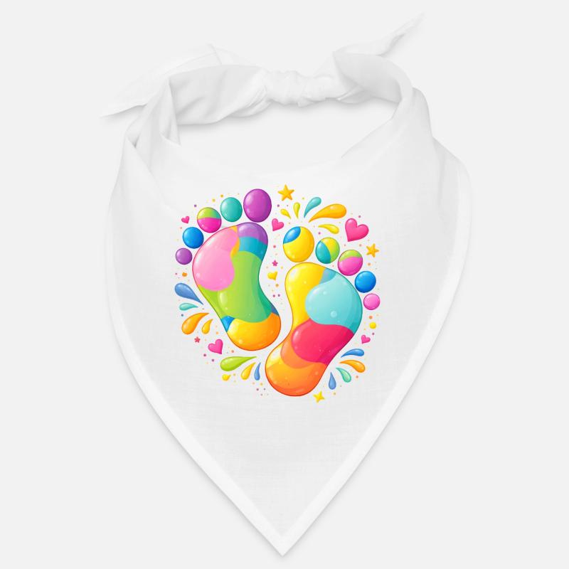Illustration des empreintes colorées Bandana