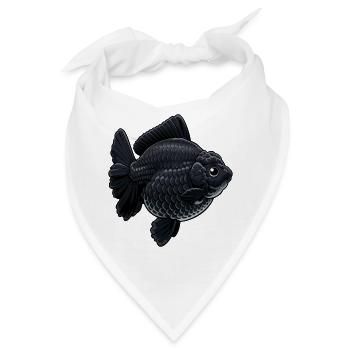 Dark Black Jumbo Oranda HQ Goldfish - Bandana - Weiß - Vorne