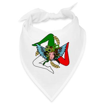 Sizilien Trinacria - Bandana - Weiß - Vorne