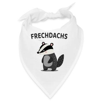 Frechdachs Lustiger Dachs Spruch - Bandana - Weiß - Vorne