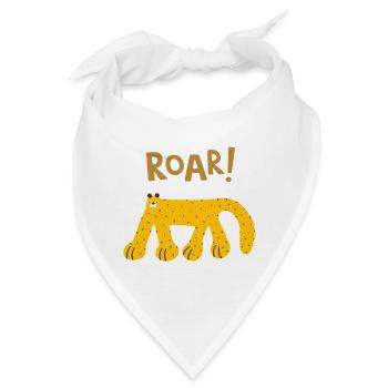 Roar Wild Animal Funny Cute Wildlife Design - Bandana - Weiß - Vorne