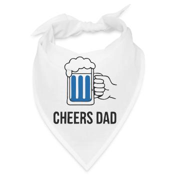 Geselliges Cheers Dad Bierkrug - Bandana - Weiß - Vorne