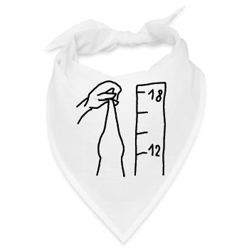Witziger Pimmel Humor Schniedelwutz XXL Lustig - Bandana - Weiß - Vorne
