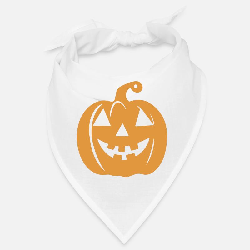 Pumpkin Face Halloween Pattern Bandana