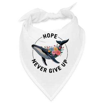 NEVER GIVE UP • FANSHIRT - Bandana - Weiß - Vorne