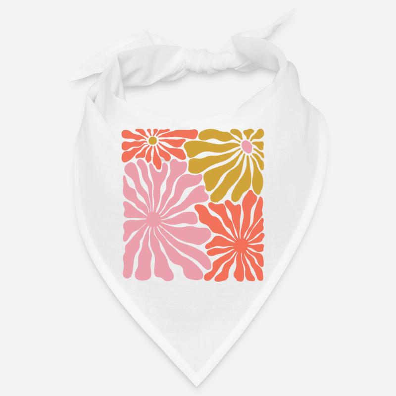 Frühlingsblüten Pop-Art Muster Bandana