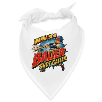 Baseball Baller: Retro-Sportstil - Bandana - Weiß - Vorne
