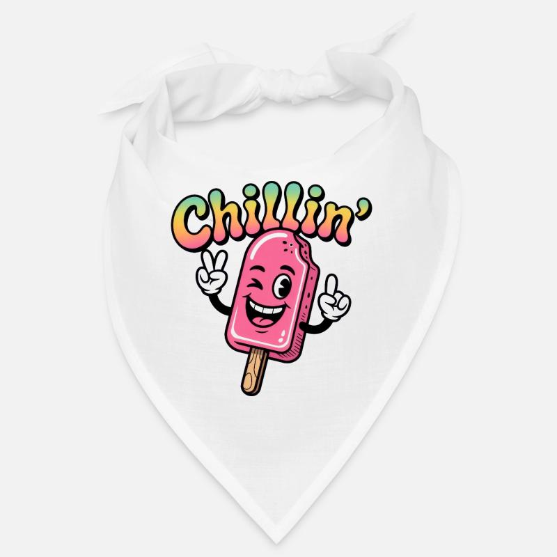 Dessin animé rétro Chillin Pink Popsicle Bandana