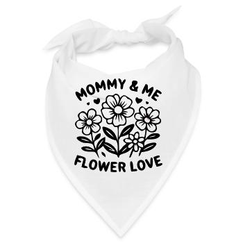 Mommy and Me Blumen Partnerlook - Bandana - Weiß - Vorne