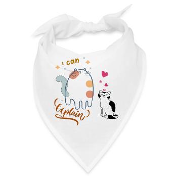 Ich kann erklären  - Bandana - Weiß - Vorne