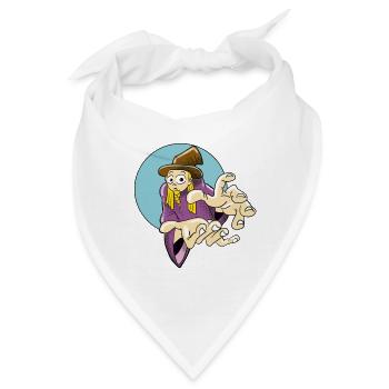 Fordernder Zauberer Illustration - Bandana - Weiß - Vorne