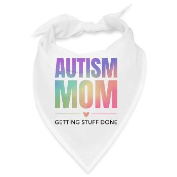 Autismus-Mama – Dinge erledigen - Bandana - Weiß - Vorne