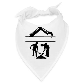 Bodenarbeiter Custom – Grabteam - Bandana - Weiß - Vorne
