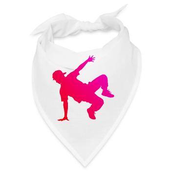 Geschenkidee für einen Breakdancer mit Streetdance - Bandana - Weiß - Vorne