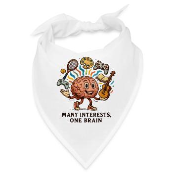 Viele Interessen, Ein Gehirn - Bandana - Weiß - Vorne