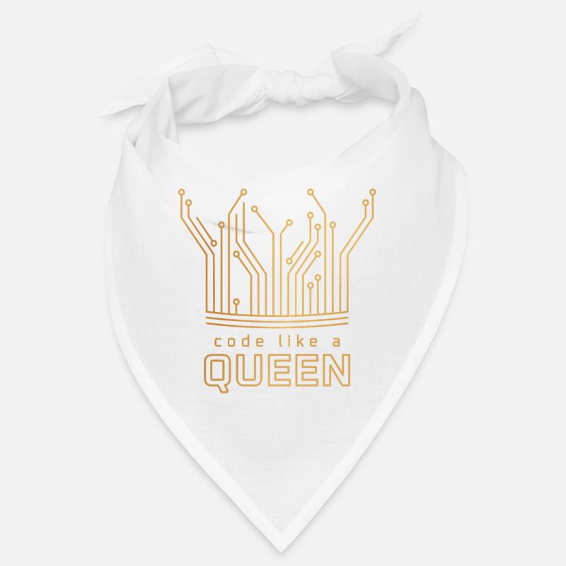 Code Like a Queen - Bandana - white