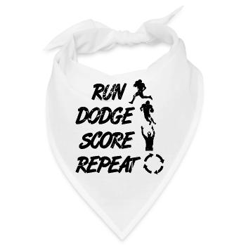 Run Dodge Score Repeat - Bandana - Weiß - Vorne