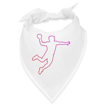 Geschenkidee für den Handballspieler mit Teamsport - Bandana - Weiß - Vorne