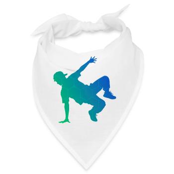 Geschenkidee für einen Breakdancer mit Streetdance - Bandana - Weiß - Vorne