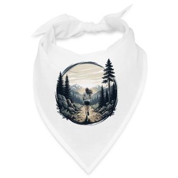 Weibliche Trailrunnerin - Bandana - Weiß - Vorne