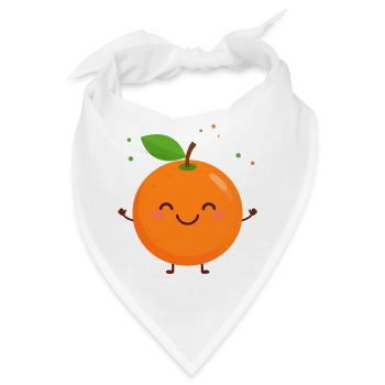 Kawaii Orange Mascot - Bandana - Weiß - Vorne