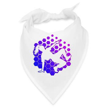 Geschenkidee für die Hip-Hop-Tänzerin mit Breaking - Bandana - Weiß - Vorne