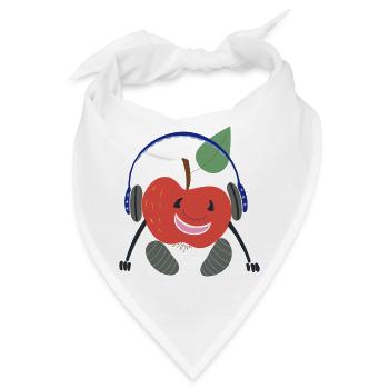 Obst Apfel - Bandana - Weiß - Vorne