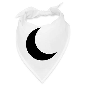 Mond Sichel Geschenk - Bandana - Weiß - Vorne