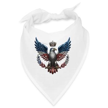 Königlicher US Adler – Freiheit & Krone Wappen - Bandana - Weiß - Vorne