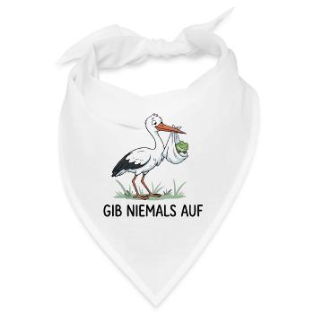 Gib niemals auf - Bandana - Weiß - Vorne