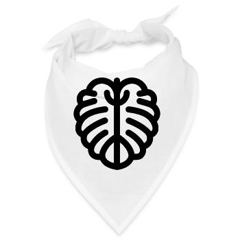 Monstera - Bandana - Weiß - Vorne