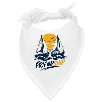 Friendship – Gemeinsam unter Segeln - Bandana - Weiß - Vorne